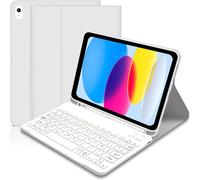 AZERTY Keyboard Case for iPad 10th Generation, French AZERTY Magnetic Wireless Bluetooth Keyboard Case Cover with Pen Holder for iPad 10th Gen 2022 10.9 Inches ¿ Grey