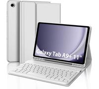 AZERTY Keyboard Case for Samsung Galaxy Tab A9 Plus 11 Inch 2023, Detachable Bluetooth Keyboard for Samsung Galaxy Tab A9+/A9 Plus 11 Inch, Light Grey