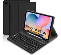 AZERTY Keyboard Case for Samsung Galaxy Tab S6 Lite 10.4 Inch 2024/2022/2020, French AZERTY Magnetic Bluetooth Wireless Keyboard Case Cover with Pen Holder for Galaxy Tab S6 Lite, Blue (Black)