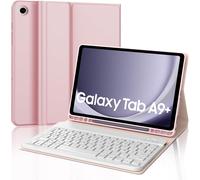 Azerty Keyboard Case For Samsung Tab A9+/A9 Plus 2023 11-Inch, Detachable French Azerty Keyboard For Samsung Galaxy Tab A9 Plus 11 Inch 2023, Pink