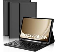 AZERTY Keyboard for Samsung Galaxy Tab A9 Plus/A9+ 2023 11 Inches, Magnetic Bluetooth Wireless Keyboard Case Cover for Samsung Tab A9 Plus, Black