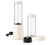 AZEUS Mini blender 280 ml, 150 W, 20 000 tr/min, crème | Moteur de 150 W, quatre lames en acier inoxydable, gobelet de 280 ml, commande par pression, boîtier compact crème