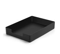 AZFUNN Bac à courrier de Bureau en Plastique Robuste et Robuste, empilable à Un Niveau pour Bureau et Maison (1, Noir)