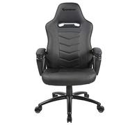 AZGENON - Siège Gamer Z100 - Mousse Haute Densité 30 kg/m3 - Similicuir - Réglable en Hauteur - Assise Inclinable jusqu'à 20° 52 x 51 cm - Châssis Métal - Poids Max. 120 kg - Garanti 2 ans - Noir