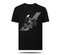AZgraphishop T-shirt avec graphique R 1250 GS ADV Triple Black Moto Style TS-BM-008, Noir , L