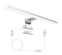 Azhien LED Miroir de Salle de Bain 10W,Blanc Froid 6500K Lampe Murale Miroir avec Prise,Montage 3 en 1,40CM IP44 Lampe Miroir de Salle de Bain pour Armoire de Toilette,230V,400mm