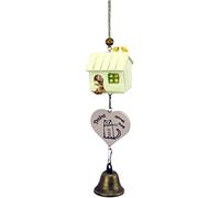 AZHKJKZH Carillons éOliens Style Pastoral Maison D'oiseau Carillons Éoliens Design Extérieur Jardin Porche Balcon Art Tentures Décorations DéCoration IntéRieure ExtéRieure(Yellow)