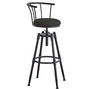 AZHKJKZH Chaise Bar Tabouret De Bar Industriel avec en Métal Arrière, Chaise Pivotante À Hauteur Réglable Repose-Pieds pour Comptoir Et Salle À Manger(C)