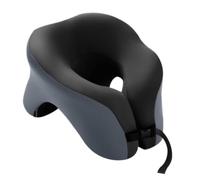 AZHKJKZH Coussin Avion Cou Oreiller De Voyage en Polyester pour Le Cou, Oreiller en Mousse À Mémoire De Forme pour Avion, Oreiller pour Le Visage vers Le Bas, Bras Relaxants Oreiller Portable(Black)