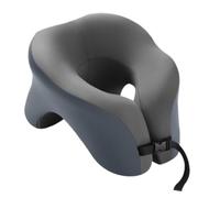 AZHKJKZH Coussin Avion Cou Oreiller De Voyage en Polyester pour Le Cou, Oreiller en Mousse À Mémoire De Forme pour Avion, Oreiller pour Le Visage vers Le Bas, Bras Relaxants Oreiller Portable(Grey)