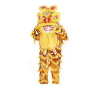 AZHKJKZH Danse du Dragon Et du Lion Tête De Danse du Lion, Accessoires Spectacle Nouvel an Chinois, Dragon for Les Sports Plein Air Spectacle Accessoires(Yellow)