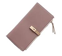 AZHKJKZH Facile à Transporter Portefeuille Minimaliste en Cuir PU pour Femmes, Long avec Fermeture Éclair, Pochette pour Dames pour Toutes Les Occasions(P)