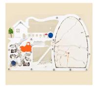 AZHKJKZH Fourmilière Château De Ferme Fourmis Sable, Habitat avec Dinosaure Creusant pour Étudier Le Comportement L'écosystème des Colonies, Éducatif La Cité des Fourmis(White)