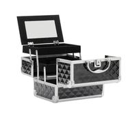 AZHKJKZH Organisateur De Vernis À Ongles Boîte À Cosmétiques for Vernis Ongles avec Tiroir Et Séparateur Verrouillable Clé Table De Maquillage(Black)