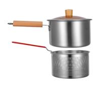 AZHKJKZH Panier À Friture Marmite à frire en acier inoxydable, panier friture, friteuse, cuisson Panier À Copeaux