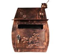 AZHKJKZH RéCeption du Courrier Boîtes Aux Lettres Murales, Boîte De Villa, Rétro Pastorale avec Serrure pour L'extérieur pour IntéRieur Et ExtéRieur