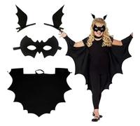 Azhong toys Ailes de Chauve-Souris Déguisement, Cape Noire Effrayante en Forme d'Aile, Accessoires de Déguisement Mode pour Fêtes Vampire Cosplay (130)