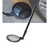 AZICYN Miroirs d'inspection télescopiques Potow Miroir d'inspection de véhicule LED télescopique 20" à 62", Diamètre 16 cm Miroir Convexe de Voiture Angle de 360° réglable, Effet 2X HD