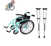 AZIDWERYQ 1 Ensemble d'accessoires de béquille pour Fauteuil Roulant de poupée, Jouet Miniature réaliste pour Ensemble Jeu, Accessoire Maison poupée, Accessoires pour bébé