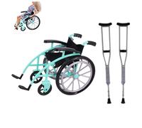 AZIDWERYQ 1 Ensemble d'accessoires de béquille pour Fauteuil Roulant de poupée, Jouet Miniature réaliste pour Ensemble Jeu, Accessoire Maison poupée, Accessoires pour bébé