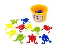 AZIDWERYQ 12 pièces Saut de Grenouille Jouet Doigt appuyant sur des Couleurs Assorties Grenouilles Jouet éducatif précoce pour Les Enfants Cadeaux de fête Anniversaires éducation précoce
