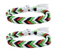 AZIDWERYQ 2 pièces bracelet Palestine 7, 1 ''-12, 6'' réglable bracelet Palestine libre de poignet tressé de port confortable montrez votre soutien