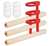 AZIDWERYQ 3 pièces Jouets de Jeu de Balle Flottante, Tuyau soufflage Balle Respiration sifflets balles Jouets Anti-Stress Jouet éducatif pour Les Tout-Petits Enfants Adultes Respiration