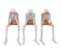 AZIDWERYQ 3pcs squelettes simulés de résine Squelette Figurines effrayantes Non Voir/Entendre/Parler décorations d'halloween pour Les squelettes d'halloween extérieurs intérieurs