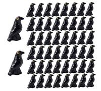AZIDWERYQ 50pcs Black Crows, 0, 6x1 Realstic Crow Mini Mini Resin Figures, mystérieux -résine Halloween Animaux pour Halloween Party Decor Crows Black