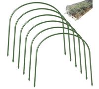 AZIDWERYQ 6 pcs de Jardin pour Lits surélevés, 18, 9 x 19, 7 Pouces de cerceaux Serre sans Rouille, Tunnel Culture pour Tissu Jardin, Support Plante Tunnel