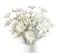 AZIDWERYQ 6PCS Fleurs Artificielles Blanches Cosmos 24'' Fleur Artificielle en Tissu de Soie Réaliste sans Entretien Fleurs Sauvages pour Mariages, Fêtes, Jardins, Maisons et Bureaux Sauvages