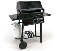 AZIDWERYQ Accessoires de Maison de poupée à échelle 1/12, Barbecue en métal, Mini Accessoires Maison poupée avec réservoir gaz, Miniature Bricolage pour la décoration