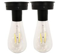 AZIDWERYQ Ampoule solaire 2 pièces, lampes de remplacement solaires étanches de 3.4 pouces pour lanternes, blanc chaud pour les lumières Camping en plein air