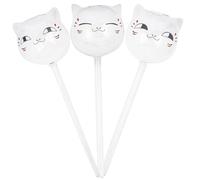 AZIDWERYQ Automatique Waterer 3PCS en Forme de Chat 2, 4x9.5 Globes d'arrosage Auto avec différentes Expressions Blobes d'eau en Verre Transparent pour Le bonsaï en Cas de Plante Pendant Les Vacances