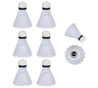 AZIDWERYQ Balle de Badminton 6 pièces Volant de Badminton en Nylon Blanc avec tête à Bille Composite 2, 6 x, 3 Volants Remplacement Portables pour l'enseignement, l'entraînement et Le Jeu Volants