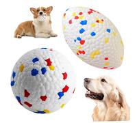AZIDWERYQ Balles pour Chien 2 pièces Balle de Chien Indestructible Ronde et Ovale Balle de Jouet interactif pour récupérer des balles ETPU pour Jouet à mâcher agressif