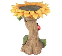 AZIDWERYQ Bol de Bain d'oiseaux, décoration de Jardin en résine Fountaine d'eau mangeoire 'Oiseau Tournesol, Arts et Artisanat du Tournesol pour décoration Jardin en Plein air Bain 'Oiseaux