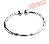 AZIDWERYQ Bracelet ouvert en argent Sterling 925 pour femmes et filles, 1 pièce, solide, bijoux
