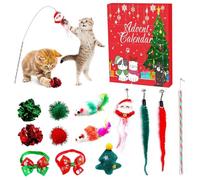 AZIDWERYQ Calendrier de l'Avent Cat 2024, Mignon Calendrier de l'Avent avec des Jouets, 24 Jours à rebours Noël pour Chien, Cadeaux Noël Uniques pour Chien et Amoureux