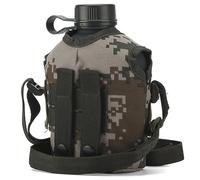 AZIDWERYQ Cantine d'eau 1L Cantène Militaire en Alliage en Aluminium Fuite avec Couvercle et Sangle Portables, Cantine multifonctionnelle Bouteille d'eau pour la randonnée de Camping en Plein air