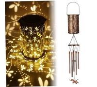 AZIDWERYQ Carillons éoliens solaires pour l'extérieur, carillons éoliens libellules imperméables à l'extérieur, lanternes solaires suspendues pour ', Jardin, mémorial, de Style 1