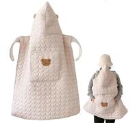 AZIDWERYQ Couverture de Porte-bébé Hiver Chaud Coupe-Vent Porte-bébé Mignon Motif Coeur Couverture de Poussette avec Poche Doux épaissir Housse siège Voiture pour pour l'hiver Pousse