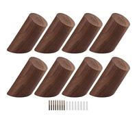 AZIDWERYQ Crochets muraux en bois, 8pcs Crochets de manteau en bois naturel, mur décoratif inclinable, pour chapeaux suspendus, manteaux, sacs décoratifs