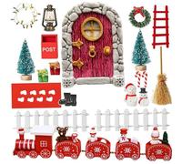 AZIDWERYQ Dollhouse Christmas Decorations Set réaliste 1:12 Échelle Miniature Accessoires de Maison de poupée