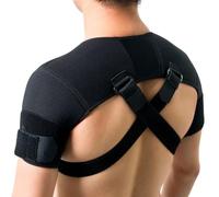 AZIDWERYQ Double attelle d'épaule, attelle de soutien d'épaule réglable, sangle de protection respirante pour brassard des rotateurs pour le sommeil, le sport et plus encore, L/XL double pour homme