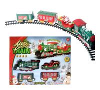 AZIDWERYQ Ensemble de Train de Noël, Jouet Train d'arbre Noël électrique avec léger et Son, Ensembles Suspendus pour Autour l'arbre, Filles garçons