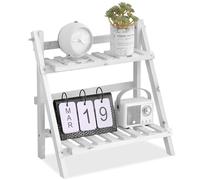AZIDWERYQ Étagère de Plante en intérieur 13x7x14 '' épaissis de Pliage à Double Couche à Double Couche Support d'échelle d'économie 'Espace avec Une cloison Grille pour la décoration Rangement Table