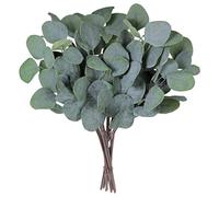 AZIDWERYQ Feuilles d'eucalyptus 20 pièces, Fausses tiges d'eucalyptus réalistes de 12 Pouces, tiges de Fausse Verdure en Plastique pour pièce maîtresse Mariage, décoration la Maison
