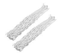 AZIDWERYQ Filet de Basket-Ball avec 12 Boucles, étanche, Anti-Fouet, Cerceau de Basket-Ball Remplacement, 2 pièces, Blanc avec 12 Boucles