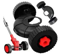 AZIDWERYQ Fixation de Roues de Taille-Bordures, Roues Support Taille-Bordures réglables, Roue auxiliaire en Plastique pour Support d'herbe